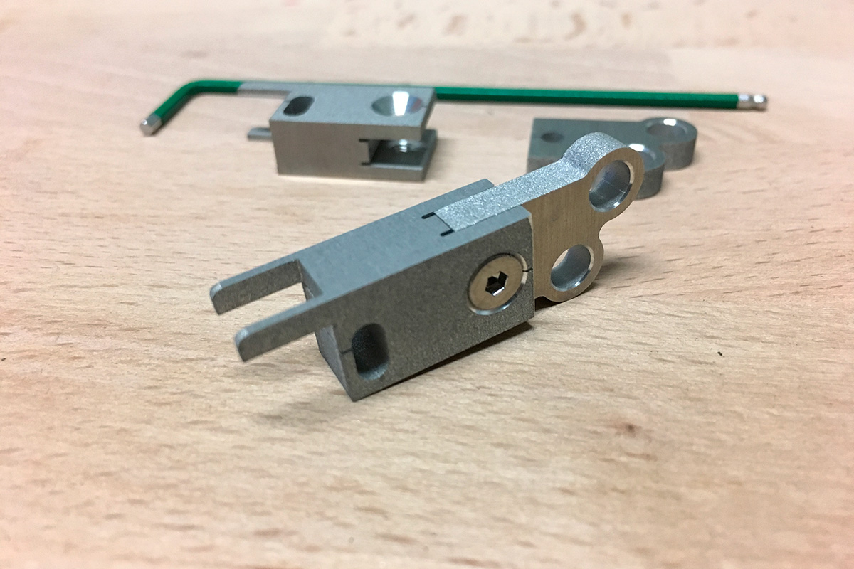 Insert du mécanisme découpé par électroérosion